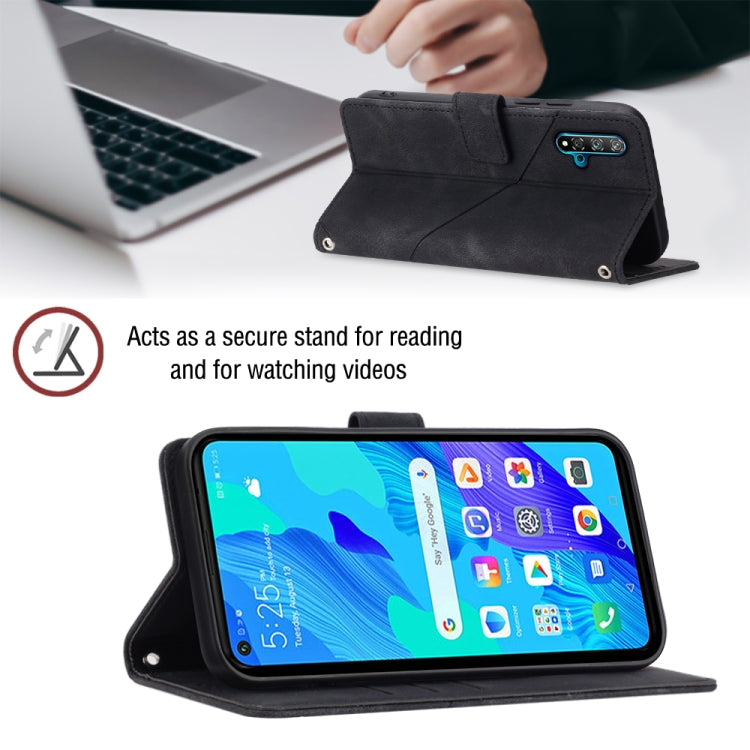 Custodia per telefono in pelle goffrata effetto pelle, For Huawei nova 5T / Honor 20, For Huawei nova 10, For Huawei nova 10 Pro, For Huawei P20 lite 2019 / nova 5i
