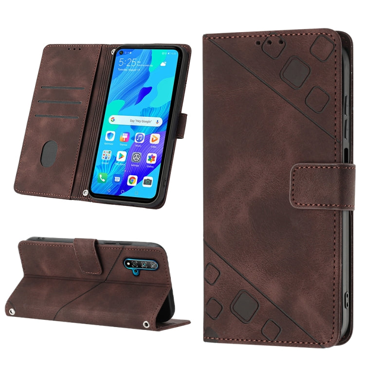 Custodia per telefono in pelle goffrata effetto pelle, For Huawei nova 5T / Honor 20, For Huawei nova 10, For Huawei nova 10 Pro, For Huawei P20 lite 2019 / nova 5i