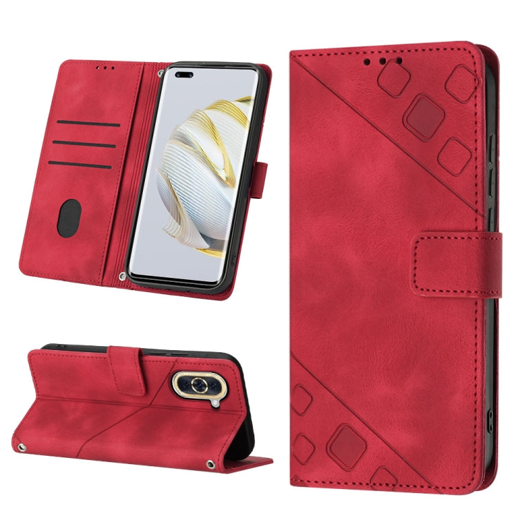 Custodia per telefono in pelle goffrata effetto pelle, For Huawei nova 5T / Honor 20, For Huawei nova 10, For Huawei nova 10 Pro, For Huawei P20 lite 2019 / nova 5i