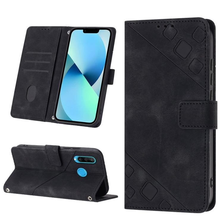Custodia per telefono in pelle goffrata effetto pelle, For Huawei P30 lite, For Huawei P30 Pro, For Huawei P40 lite/nova 6 SE / nova 7i, For Huawei Enjoy 7S/Honor 9 Lite/Honor 9i
