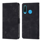 Custodia per telefono in pelle goffrata effetto pelle, For Huawei P30 lite, For Huawei P30 Pro, For Huawei P40 lite/nova 6 SE / nova 7i, For Huawei Enjoy 7S/Honor 9 Lite/Honor 9i