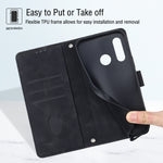Custodia per telefono in pelle goffrata effetto pelle, For Huawei P30 lite, For Huawei P30 Pro, For Huawei P40 lite/nova 6 SE / nova 7i, For Huawei Enjoy 7S/Honor 9 Lite/Honor 9i