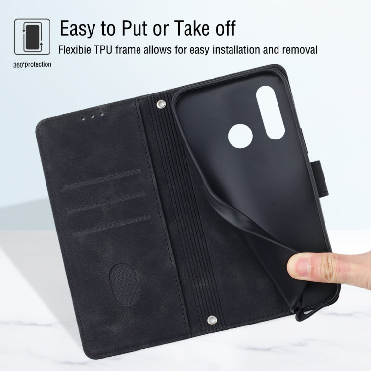 Custodia per telefono in pelle goffrata effetto pelle, For Huawei P30 lite, For Huawei P30 Pro, For Huawei P40 lite/nova 6 SE / nova 7i, For Huawei Enjoy 7S/Honor 9 Lite/Honor 9i