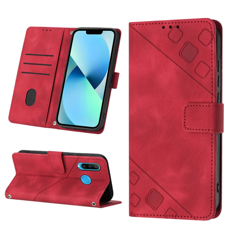 Custodia per telefono in pelle goffrata effetto pelle, For Huawei P30 lite, For Huawei P30 Pro, For Huawei P40 lite/nova 6 SE / nova 7i, For Huawei Enjoy 7S/Honor 9 Lite/Honor 9i