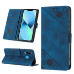 Custodia per telefono in pelle goffrata effetto pelle, For Huawei P30 lite, For Huawei P30 Pro, For Huawei P40 lite/nova 6 SE / nova 7i, For Huawei Enjoy 7S/Honor 9 Lite/Honor 9i