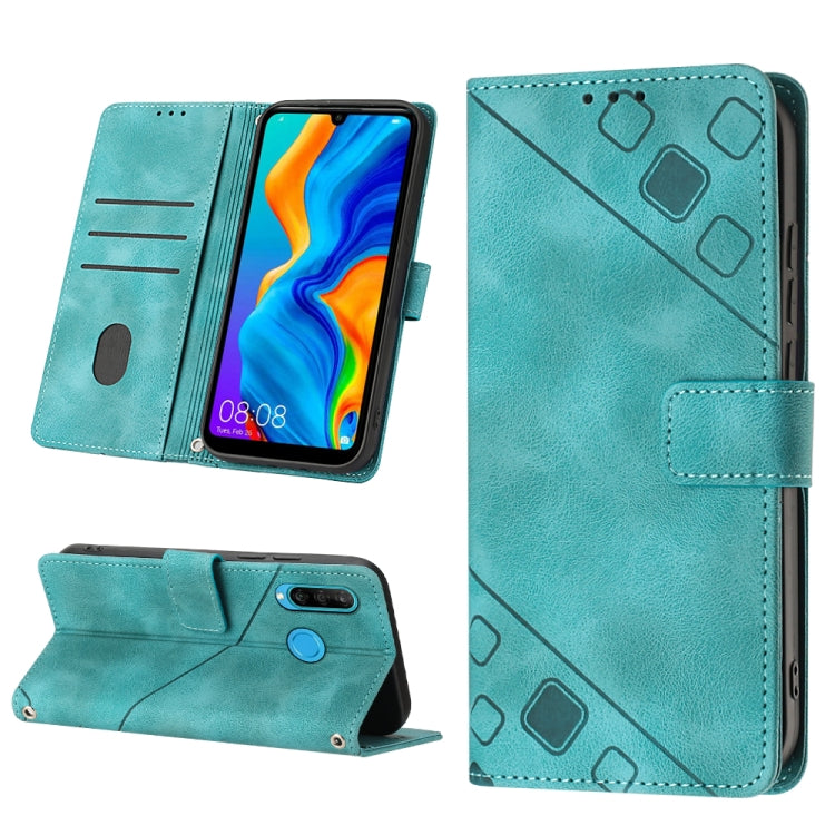 Custodia per telefono in pelle goffrata effetto pelle, For Huawei P30 lite, For Huawei P30 Pro, For Huawei P40 lite/nova 6 SE / nova 7i, For Huawei Enjoy 7S/Honor 9 Lite/Honor 9i