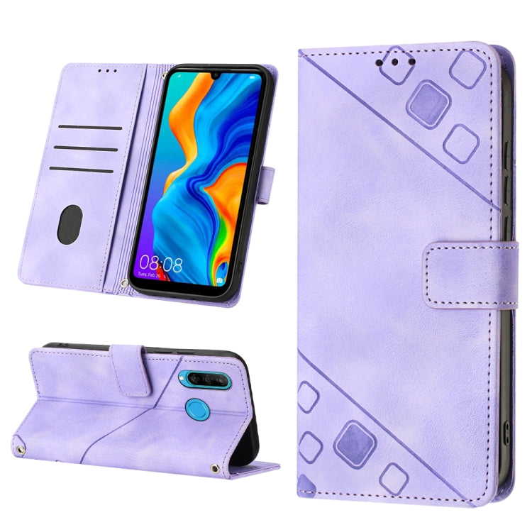 Custodia per telefono in pelle goffrata effetto pelle, For Huawei P30 lite, For Huawei P30 Pro, For Huawei P40 lite/nova 6 SE / nova 7i, For Huawei Enjoy 7S/Honor 9 Lite/Honor 9i