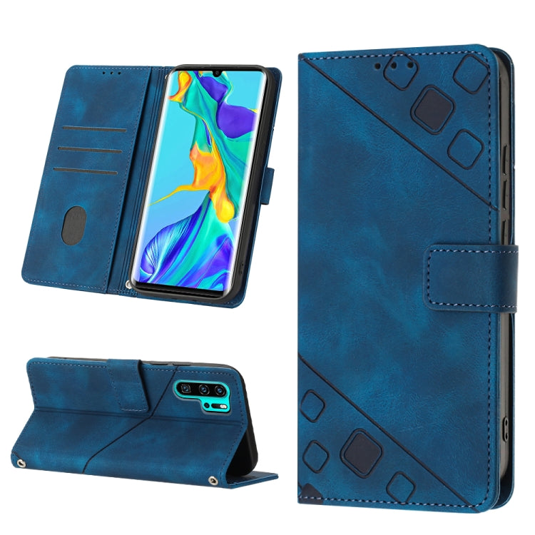Custodia per telefono in pelle goffrata effetto pelle, For Huawei P30 lite, For Huawei P30 Pro, For Huawei P40 lite/nova 6 SE / nova 7i, For Huawei Enjoy 7S/Honor 9 Lite/Honor 9i