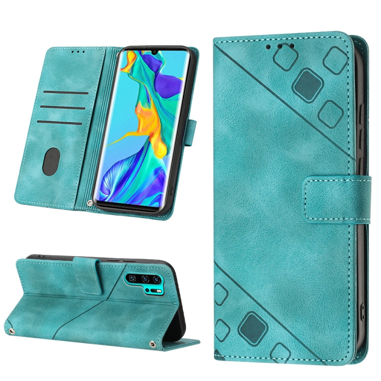 Custodia per telefono in pelle goffrata effetto pelle, For Huawei P30 lite, For Huawei P30 Pro, For Huawei P40 lite/nova 6 SE / nova 7i, For Huawei Enjoy 7S/Honor 9 Lite/Honor 9i