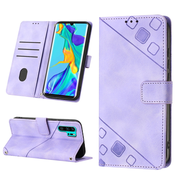 Custodia per telefono in pelle goffrata effetto pelle, For Huawei P30 lite, For Huawei P30 Pro, For Huawei P40 lite/nova 6 SE / nova 7i, For Huawei Enjoy 7S/Honor 9 Lite/Honor 9i