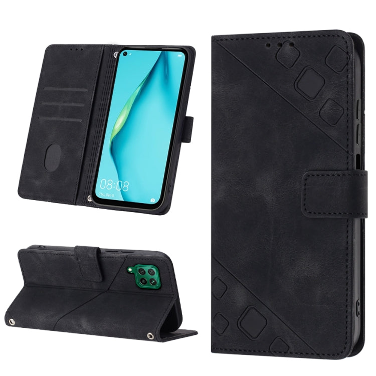 Custodia per telefono in pelle goffrata effetto pelle, For Huawei P30 lite, For Huawei P30 Pro, For Huawei P40 lite/nova 6 SE / nova 7i, For Huawei Enjoy 7S/Honor 9 Lite/Honor 9i