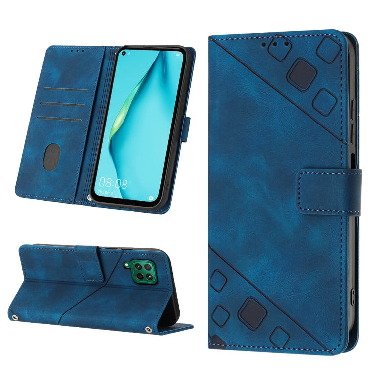 Custodia per telefono in pelle goffrata effetto pelle, For Huawei P30 lite, For Huawei P30 Pro, For Huawei P40 lite/nova 6 SE / nova 7i, For Huawei Enjoy 7S/Honor 9 Lite/Honor 9i