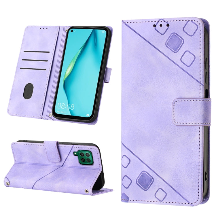 Custodia per telefono in pelle goffrata effetto pelle, For Huawei P30 lite, For Huawei P30 Pro, For Huawei P40 lite/nova 6 SE / nova 7i, For Huawei Enjoy 7S/Honor 9 Lite/Honor 9i