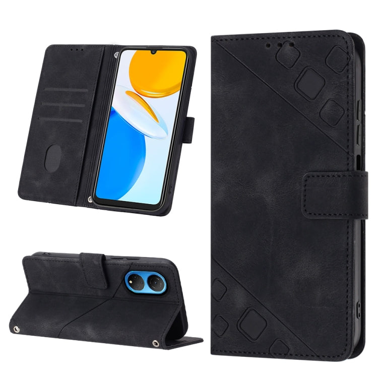 Custodia per telefono in pelle goffrata effetto pelle, For Honor X7 4G/Play 30 Plus, For Honor X7a 4G Global, For Honor X8 4G, For Honor X8a 4G Global