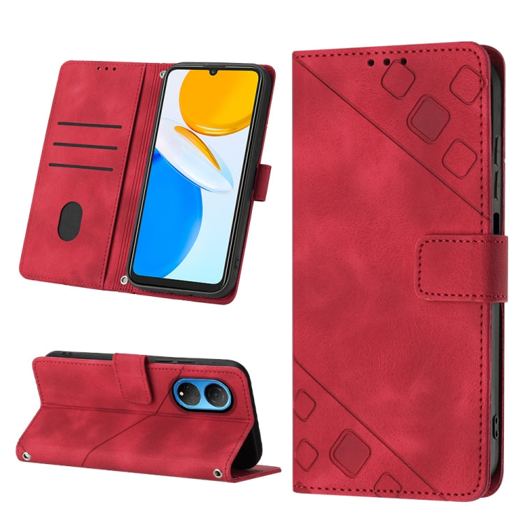 Custodia per telefono in pelle goffrata effetto pelle, For Honor X7 4G/Play 30 Plus, For Honor X7a 4G Global, For Honor X8 4G, For Honor X8a 4G Global