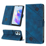 Custodia per telefono in pelle goffrata effetto pelle, For Honor X7 4G/Play 30 Plus, For Honor X7a 4G Global, For Honor X8 4G, For Honor X8a 4G Global