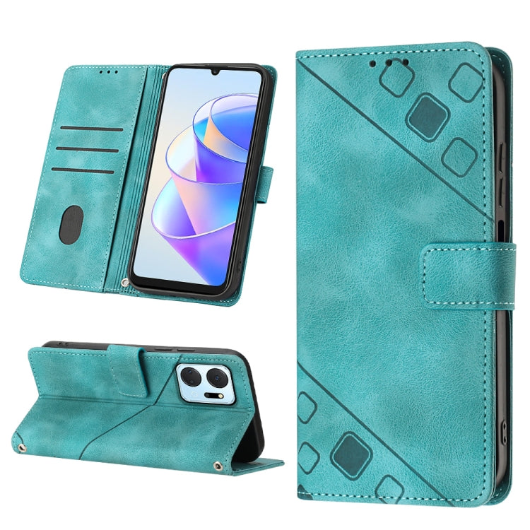 Custodia per telefono in pelle goffrata effetto pelle, For Honor X7 4G/Play 30 Plus, For Honor X7a 4G Global, For Honor X8 4G, For Honor X8a 4G Global