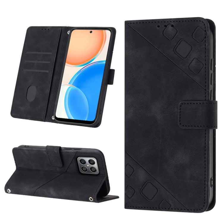 Custodia per telefono in pelle goffrata effetto pelle, For Honor X7 4G/Play 30 Plus, For Honor X7a 4G Global, For Honor X8 4G, For Honor X8a 4G Global