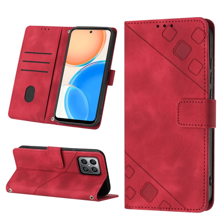 Custodia per telefono in pelle goffrata effetto pelle, For Honor X7 4G/Play 30 Plus, For Honor X7a 4G Global, For Honor X8 4G, For Honor X8a 4G Global