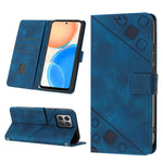 Custodia per telefono in pelle goffrata effetto pelle, For Honor X7 4G/Play 30 Plus, For Honor X7a 4G Global, For Honor X8 4G, For Honor X8a 4G Global