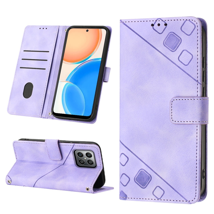 Custodia per telefono in pelle goffrata effetto pelle, For Honor X7 4G/Play 30 Plus, For Honor X7a 4G Global, For Honor X8 4G, For Honor X8a 4G Global
