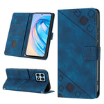 Custodia per telefono in pelle goffrata effetto pelle, For Honor X7 4G/Play 30 Plus, For Honor X7a 4G Global, For Honor X8 4G, For Honor X8a 4G Global