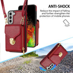 Custodia portafoglio Samsung Galaxy S22+ 5G in TPU e pelle