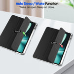 Custodia Smart Tablet in pelle con cover posteriore trasparente a 3 pieghe, For OnePlus Pad, For OPPO Pad 2