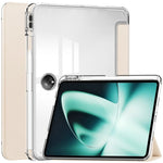 Custodia Smart Tablet in pelle con cover posteriore trasparente a 3 pieghe, For OnePlus Pad, For OPPO Pad 2