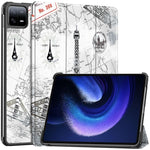 Custodia Smart Tablet in pelle con supporto 3 pieghe verniciato Custer, For Xiaomi Pad 6 / 6 Pro