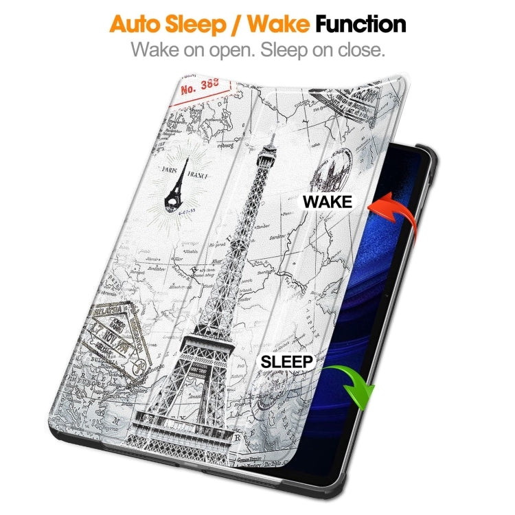 Custodia Smart Tablet in pelle con supporto 3 pieghe verniciato Custer, For Xiaomi Pad 6 / 6 Pro