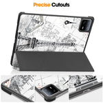 Custodia Smart Tablet in pelle con supporto 3 pieghe verniciato Custer, For Xiaomi Pad 6 / 6 Pro