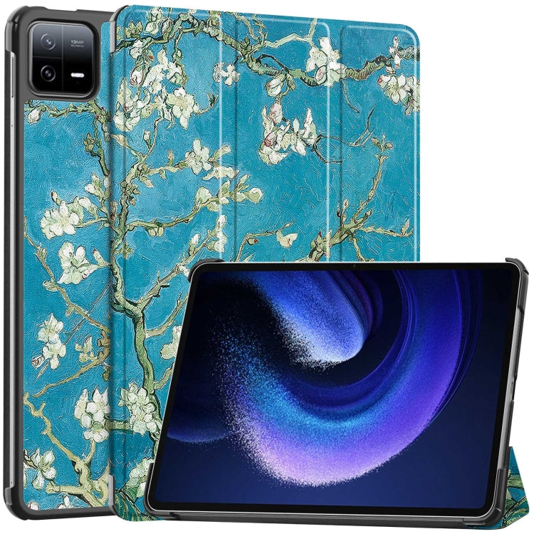 Custodia Smart Tablet in pelle con supporto 3 pieghe verniciato Custer, For Xiaomi Pad 6 / 6 Pro