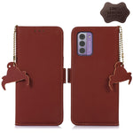 Custodia per telefono in pelle magnetica RFID in vera pelle, For Nokia G42, For Nokia XR21, For Nokia C12 4G, For Nokia C110, For Nokia C22 4G