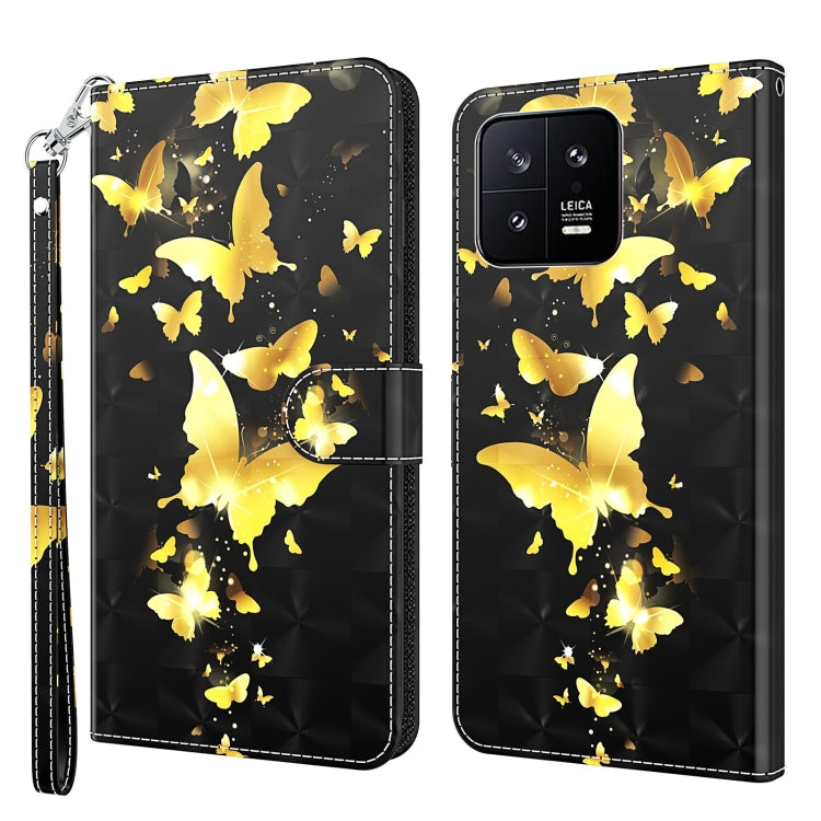 Custodia per cellulare in pelle flip modello pittura 3D, For Xiaomi 13, For Xiaomi 13 Pro