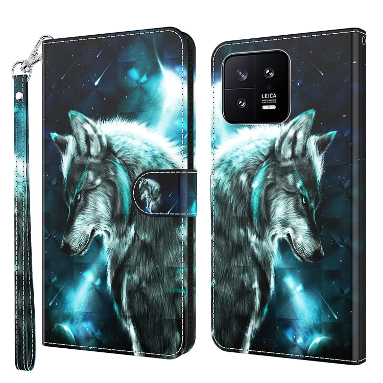Custodia per cellulare in pelle flip modello pittura 3D, For Xiaomi 13, For Xiaomi 13 Pro