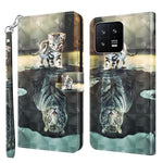 Custodia per cellulare in pelle flip modello pittura 3D, For Xiaomi 13, For Xiaomi 13 Pro