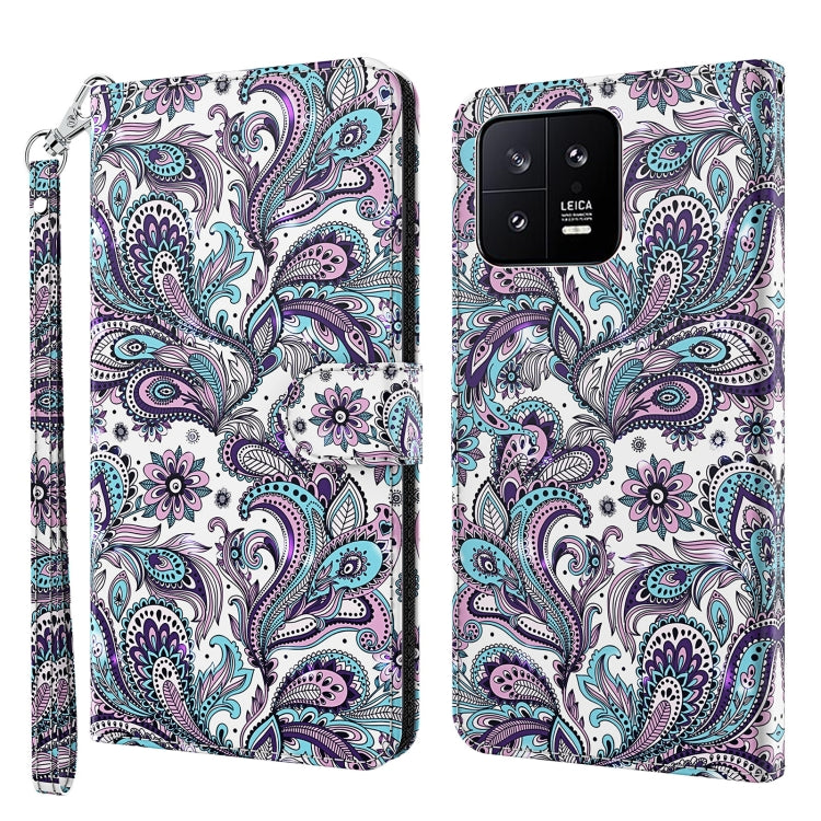 Custodia per cellulare in pelle flip modello pittura 3D, For Xiaomi 13, For Xiaomi 13 Pro