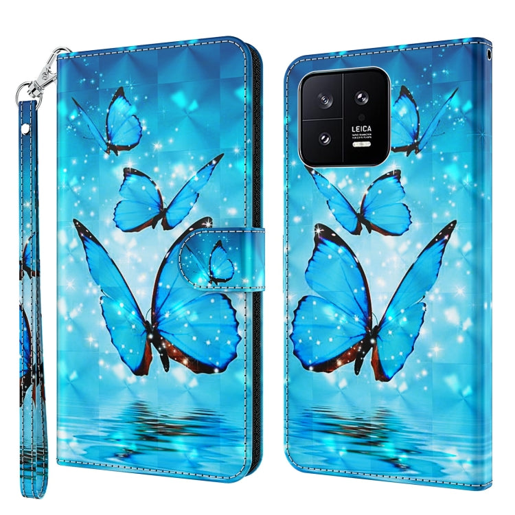 Custodia per cellulare in pelle flip modello pittura 3D, For Xiaomi 13, For Xiaomi 13 Pro