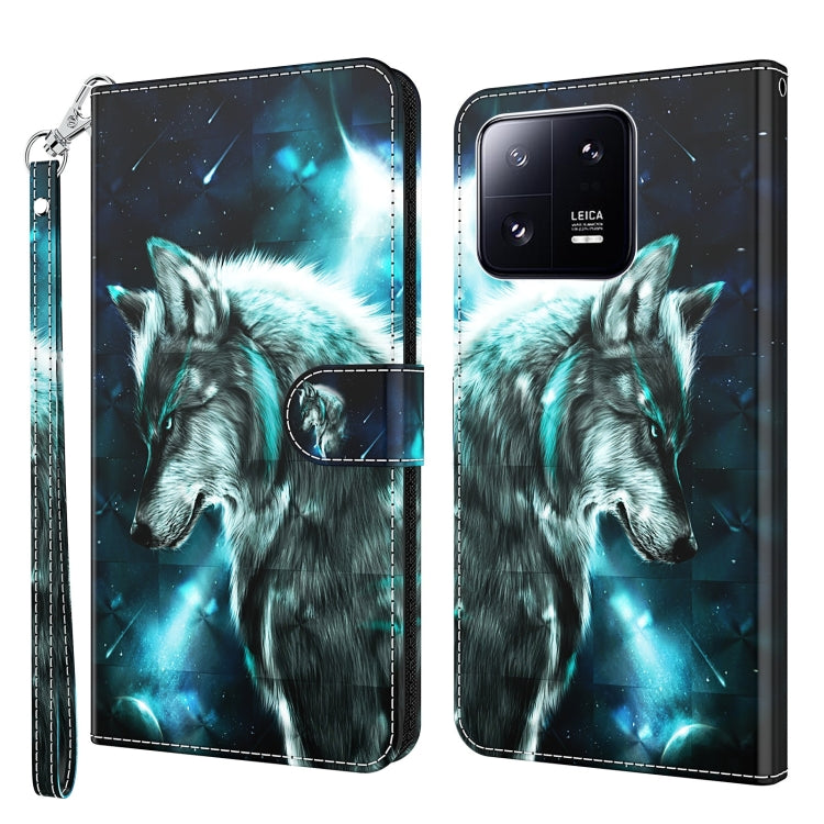 Custodia per cellulare in pelle flip modello pittura 3D, For Xiaomi 13, For Xiaomi 13 Pro