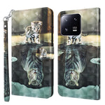 Custodia per cellulare in pelle flip modello pittura 3D, For Xiaomi 13, For Xiaomi 13 Pro