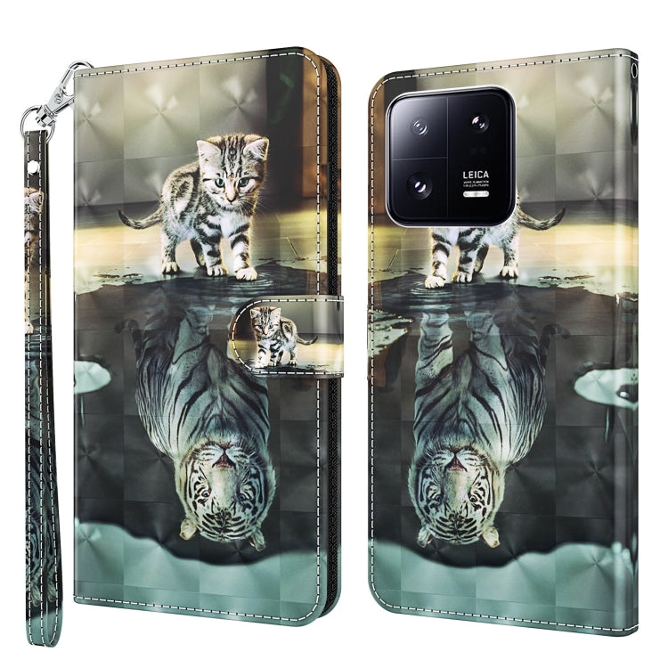 Custodia per cellulare in pelle flip modello pittura 3D, For Xiaomi 13, For Xiaomi 13 Pro