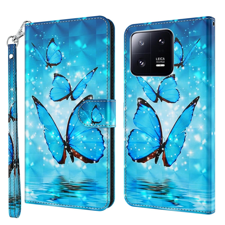Custodia per cellulare in pelle flip modello pittura 3D, For Xiaomi 13, For Xiaomi 13 Pro