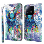 Custodia per cellulare in pelle flip modello pittura 3D, For Xiaomi 13, For Xiaomi 13 Pro