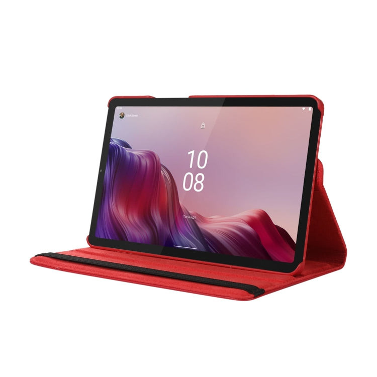 Custodia in pelle per tablet con texture Litchi con rotazione a 360 gradi con supporto, For Lenovo Tab M9