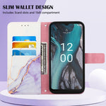 Custodia portafoglio in pelle per Nokia C32