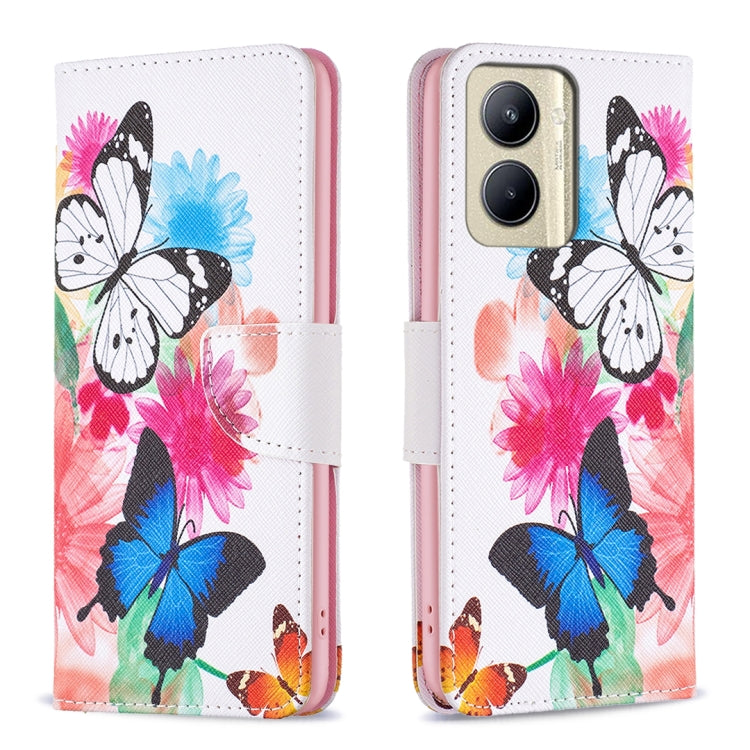 Custodia per telefono in pelle con motivo a disegno colorato, For Realme C33, For Motorola Edge 40 Pro 5G / Moto X40/X40 Pro