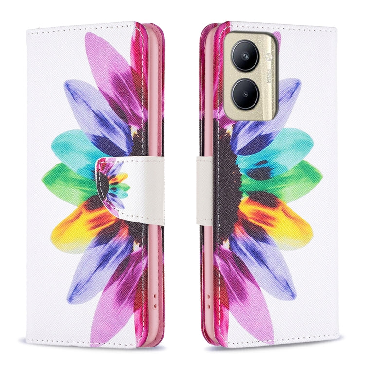 Custodia per telefono in pelle con motivo a disegno colorato, For Realme C33, For Motorola Edge 40 Pro 5G / Moto X40/X40 Pro