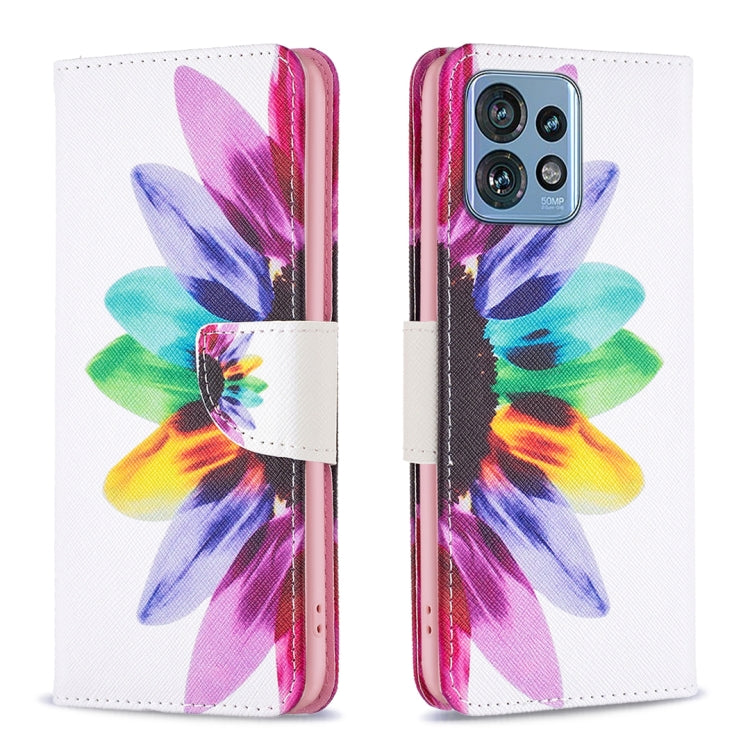 Custodia per telefono in pelle con motivo a disegno colorato, For Realme C33, For Motorola Edge 40 Pro 5G / Moto X40/X40 Pro