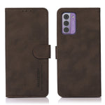 KHAZNEH Custodia per telefono in pelle con trama opaca, For Nokia G42, For Nokia XR21, For Nokia C12 4G